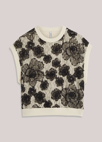 Sleeveless Jumper with Lace