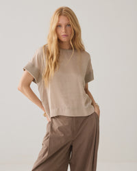Boxy Top in a Satin Mix