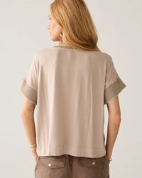 Boxy Top in a Satin Mix