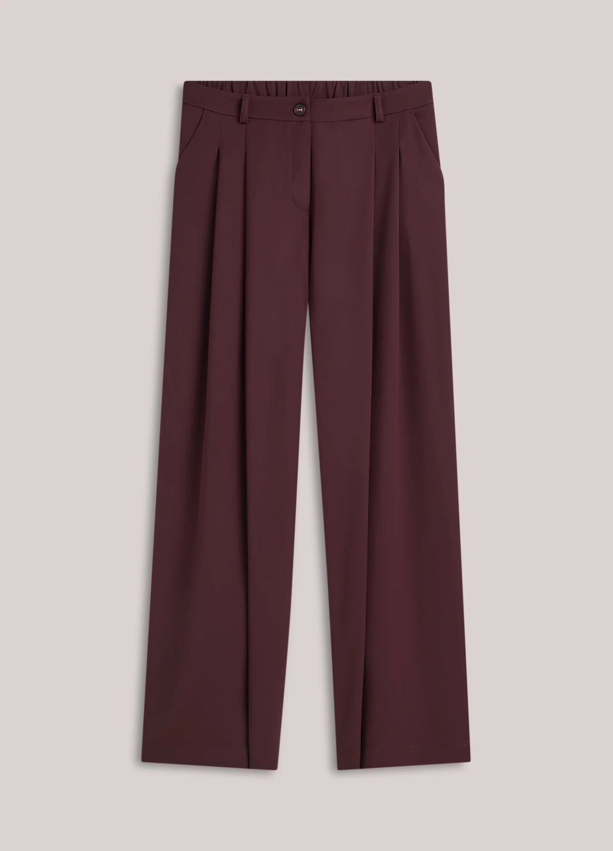 Wide-leg Trousers with Band Pleats