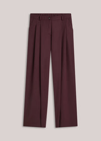 Wide-leg Trousers with Band Pleats