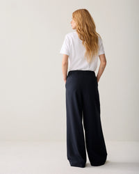 Pinstriped Wrap-Around Trousers