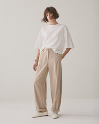 Barrel-Fit Trousers in Twill