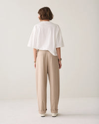 Barrel-Fit Trousers in Twill