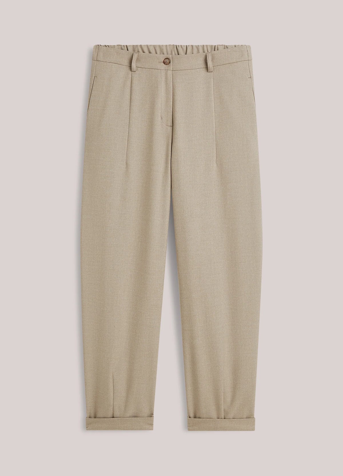 Barrel-Fit Trousers in Twill