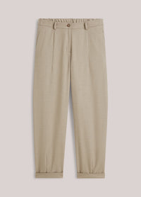 Barrel-Fit Trousers in Twill