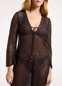 Stretch Lace Maxi Kaftan