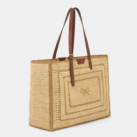 Raffia Bow Tote Bag