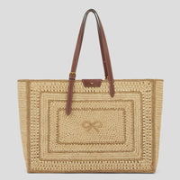 Raffia Bow Tote Bag