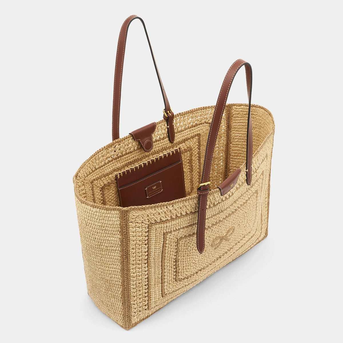 Raffia Bow Tote Bag