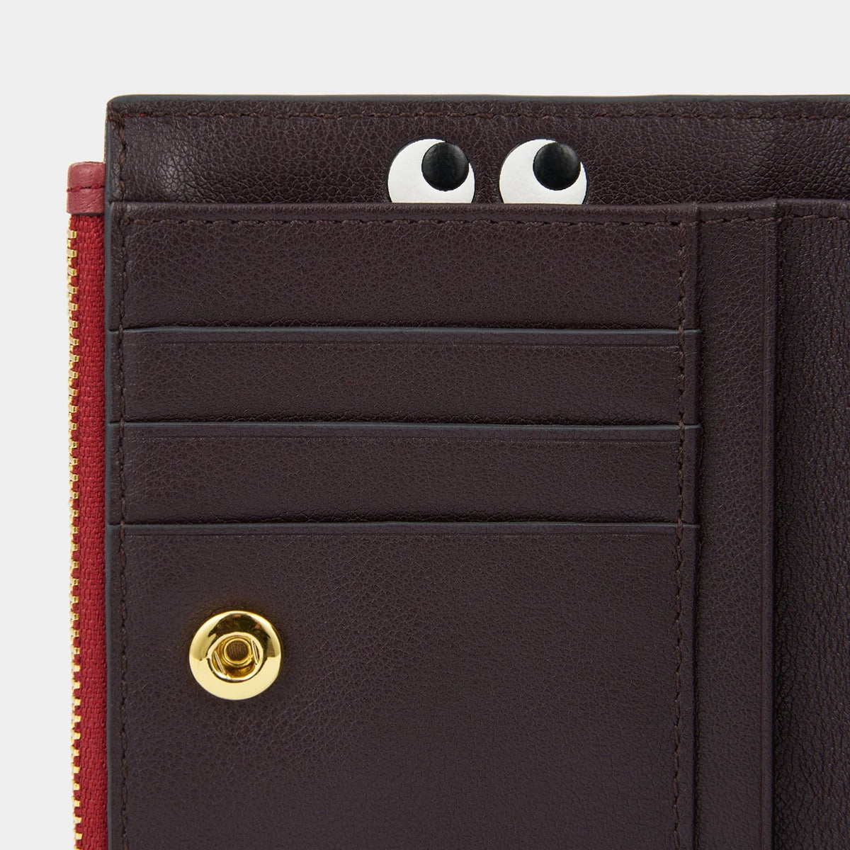 Peeping Eyes Sm Double Zip Wallet