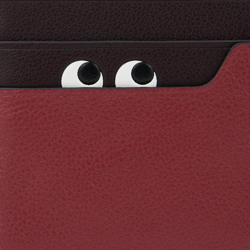 Peeping Eyes Card Case in Damson