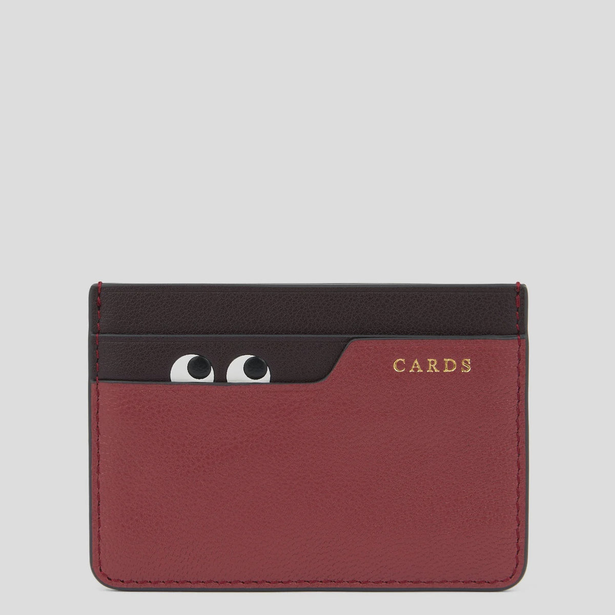 Peeping Eyes Card Case in Damson