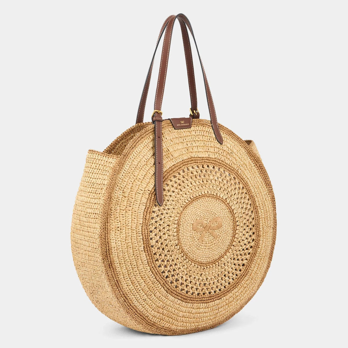 Raffia Round Bow Tote