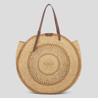 Raffia Round Bow Tote