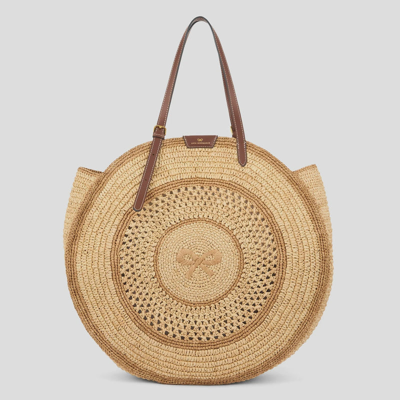 Raffia Round Bow Tote