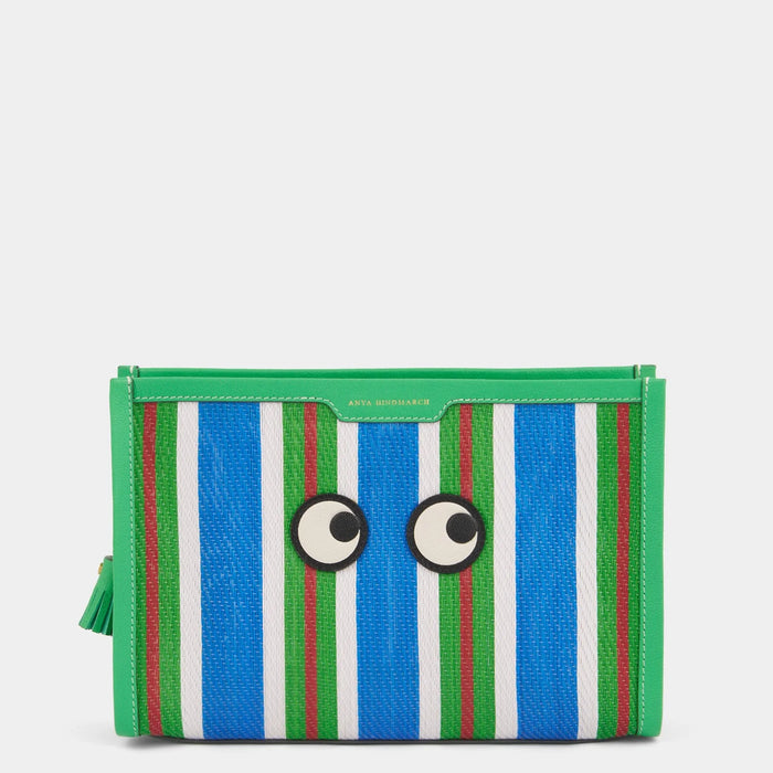 Eyes Striped Pouch