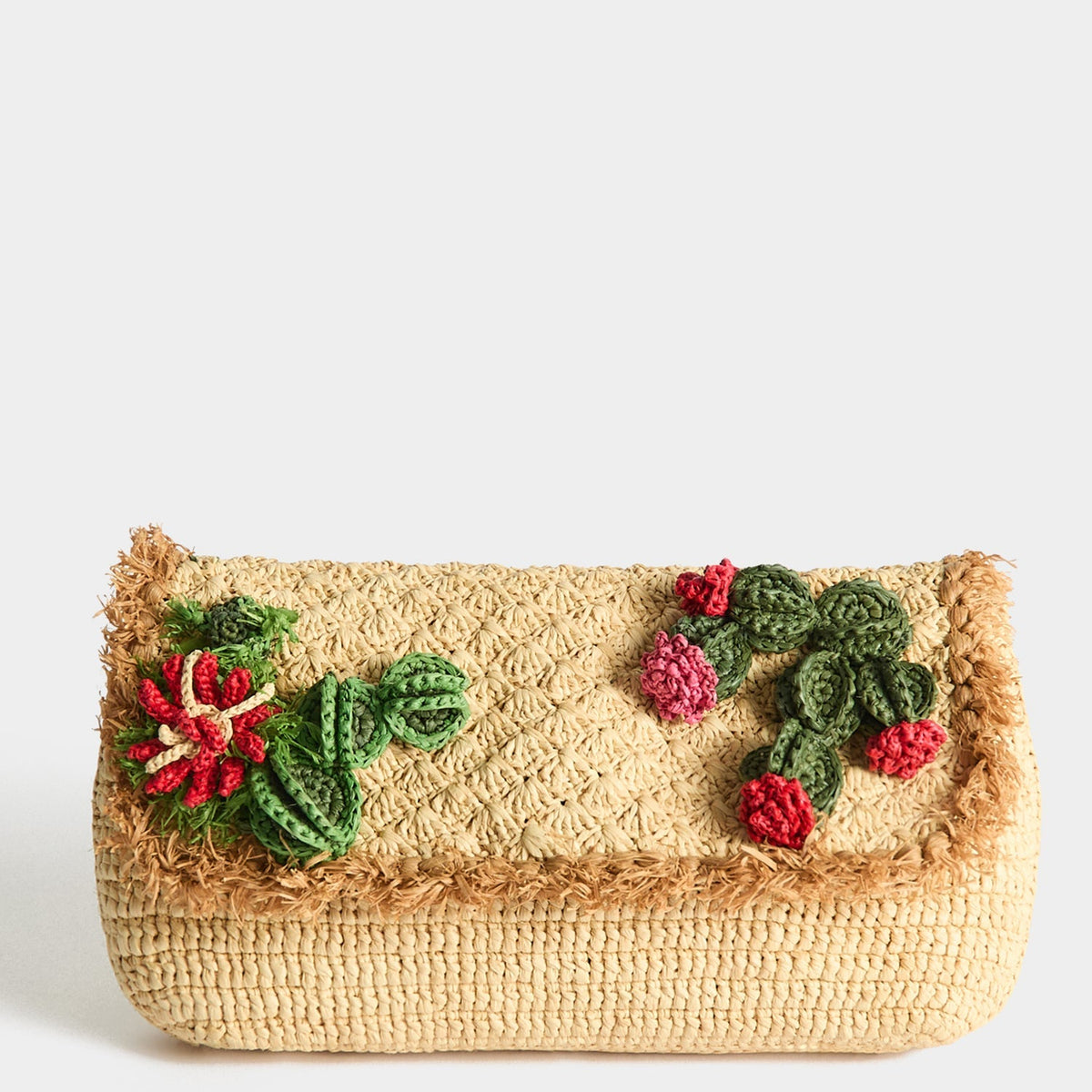 Raffia Cactus Clutch