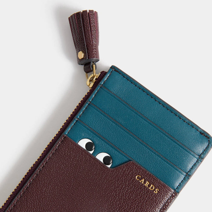 Peeping Eyes Zip Card Case