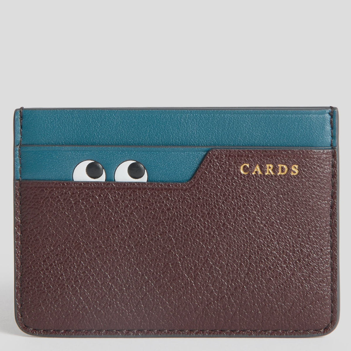 Peeping Eyes Card Case in Claret