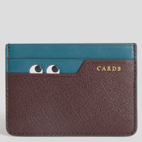 Peeping Eyes Card Case in Claret