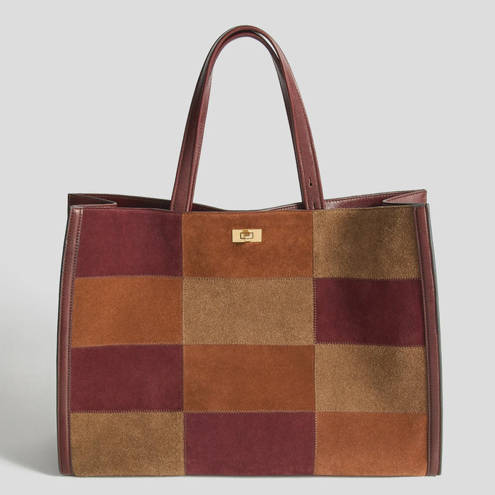 Mortimer Patchwork Suede Tote