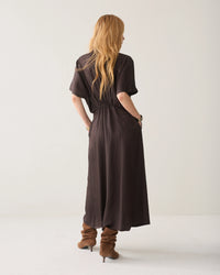 Shiny Button-Down Dress