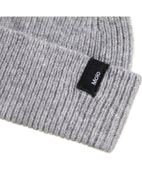 Karl Grey Mélange Rib-Knitted Beanie