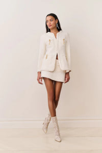 Adrina Tweed Embellished Jacket