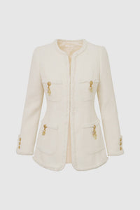 Adrina Tweed Embellished Jacket