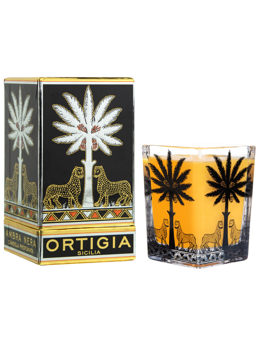 Ambra Nera Large Square Candle