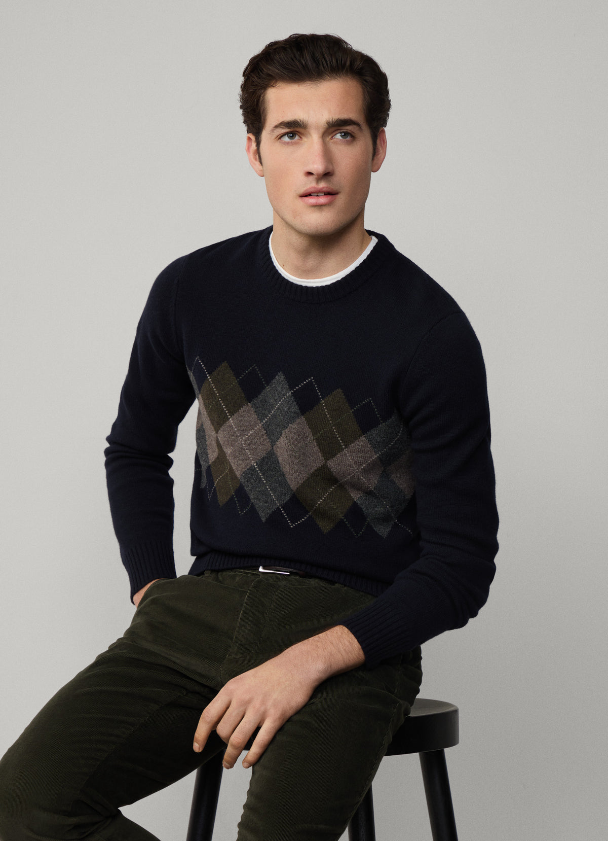 Argyle Crew Neck Jumper