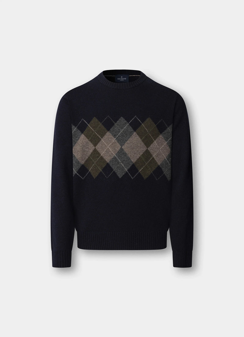 Argyle Crew Neck Jumper