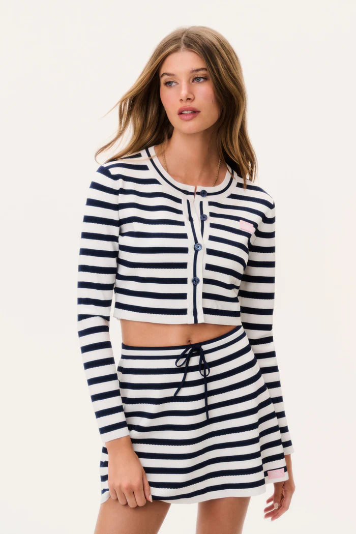 Avanette Striped Knit Cardigan