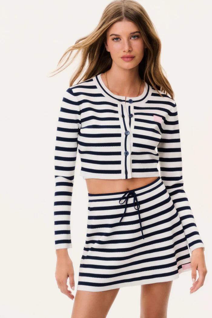 Avanette Striped Knit Cardigan
