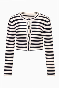 Avanette Striped Knit Cardigan