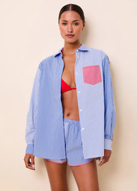 Avril Button Down Colorblock