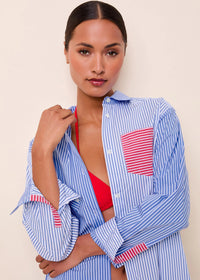 Avril Button Down Colorblock
