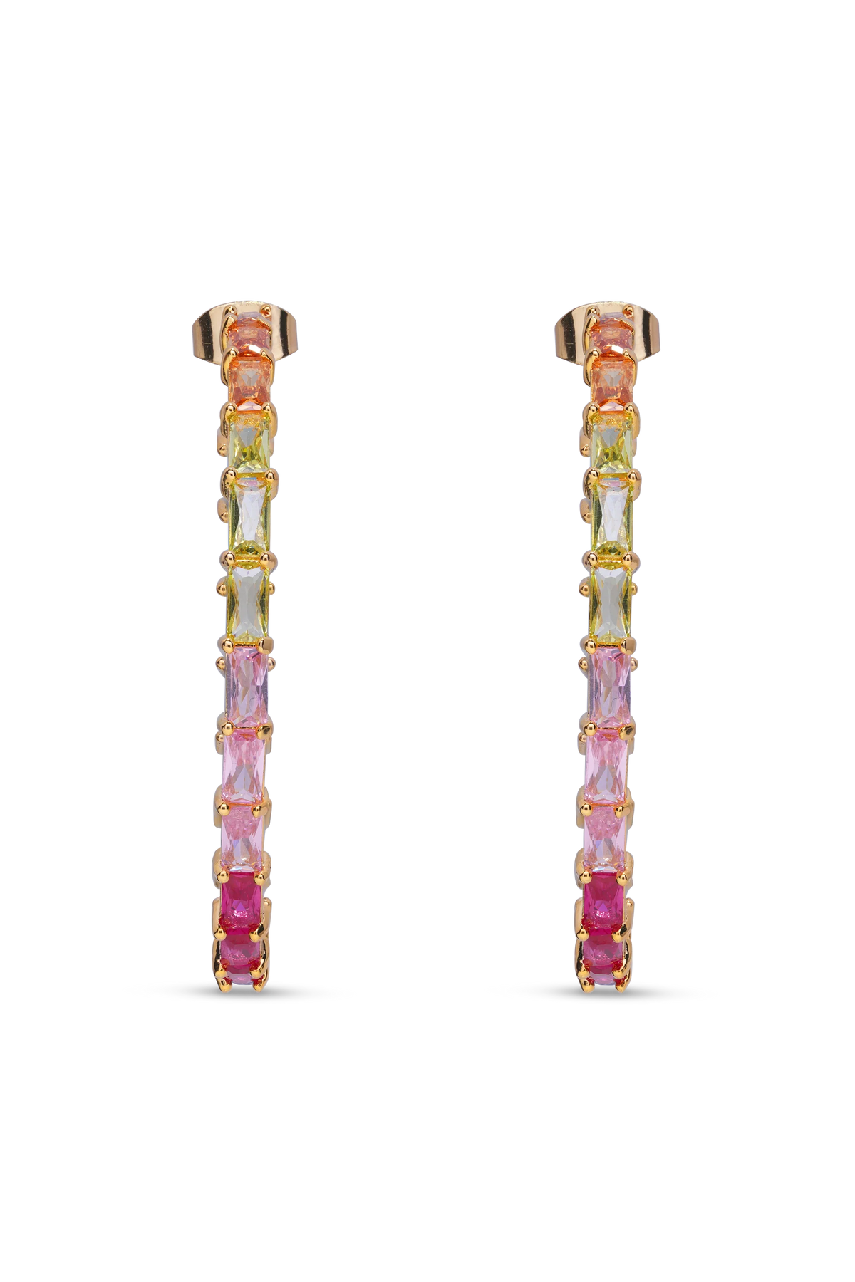 Baguette Chakra Earrings