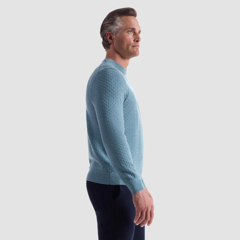 Basketweave Crewneck Sweater