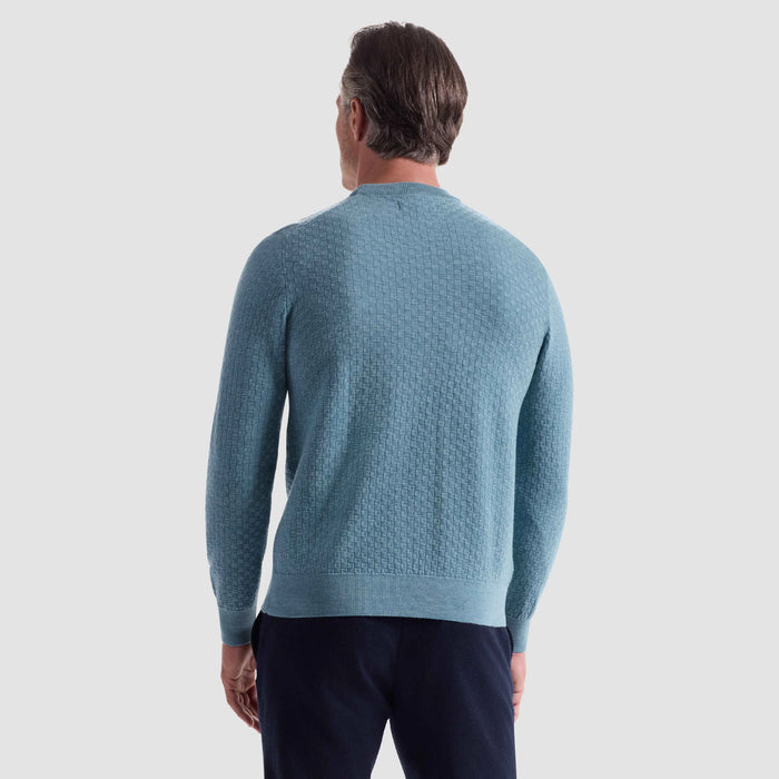 Basketweave Crewneck Sweater