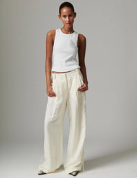 Belle Contrast Linen Pants