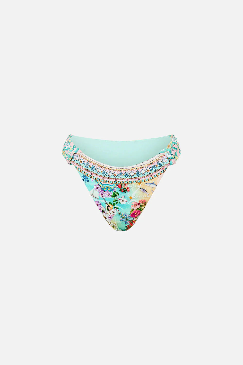 Bikini Bottom with Ruched Knot Sides