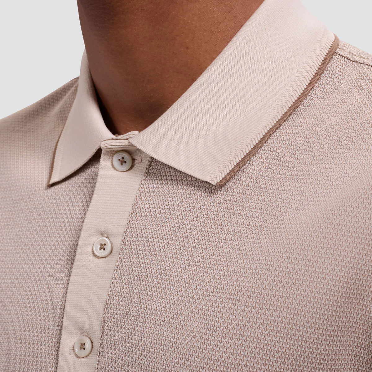 Bird's Eye Three-Button Polo