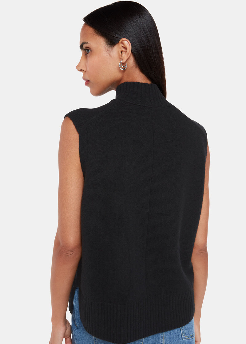 Black Funnel Neck Tank