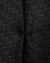 Black Zigzag Evening Silk Tie