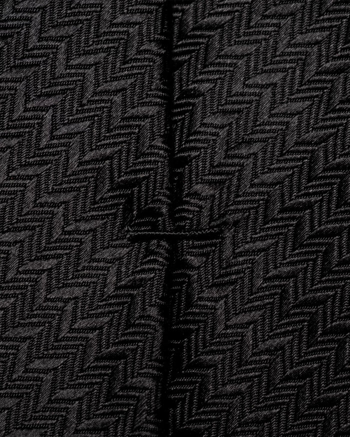 Black Zigzag Evening Silk Tie