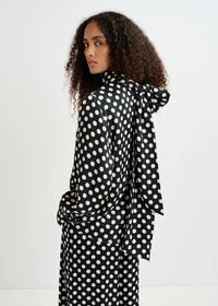 Black and White Polka-Dot Top