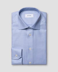 Blue Slim Cotton & Tencel Lyocell Shirt