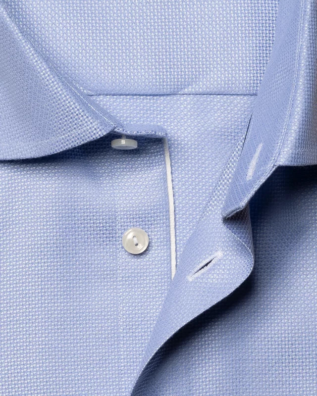 Blue Slim Cotton & Tencel Lyocell Shirt